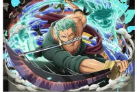 Roronoa Zoro showcasing his extraordinary swordsmanship skills
