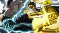 Admiral Kizaru and Luffy's intense battle on Egghead Island with Vegaforce power