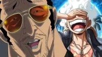 Luffy vs Kizaru face off in a fiery clash, encapsulating the essence of One Piece Chapter 1090