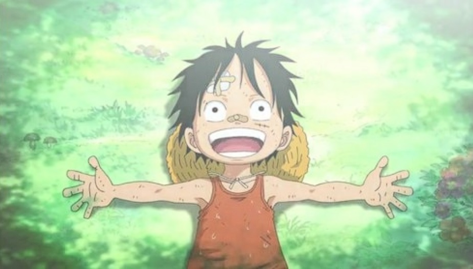 Luffy and X facing each other, hinting at the revelation of Luffy's mother's identity in One Piece Chapter 1090